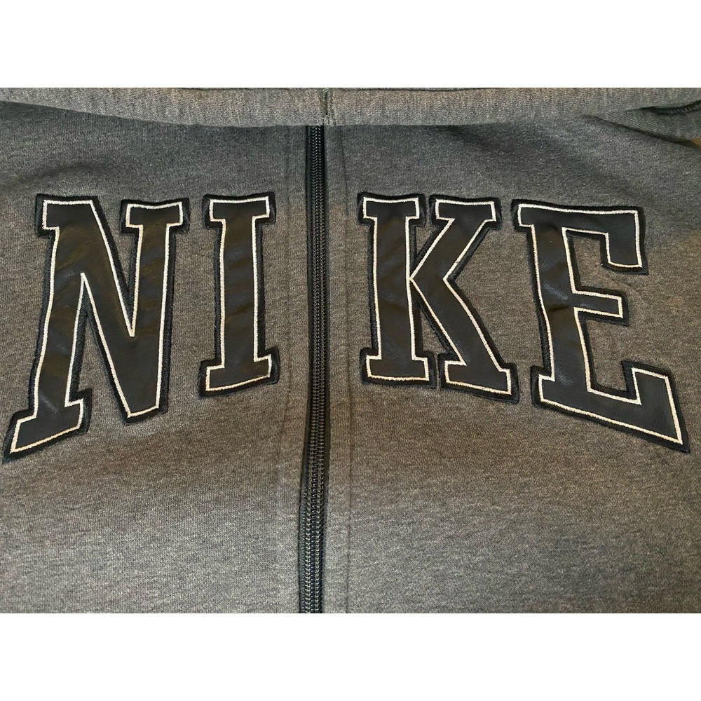 Nike Sportswear Men Full Zip Hoodie SZ XL Gray VTG Varsity Style Code 333260-071 - Picture 7 of 16